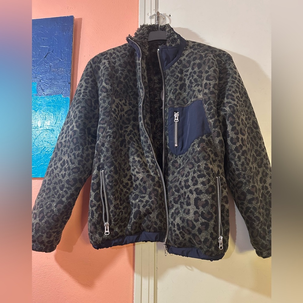 Brain Dead Leopard Reverse Sherpa Jacket